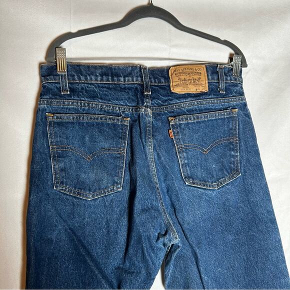 Vintage Levi’s 509 2017 Orange Tab Straight Leg Denim Blue Jeans Size 34X29 - Picture 5 of 9